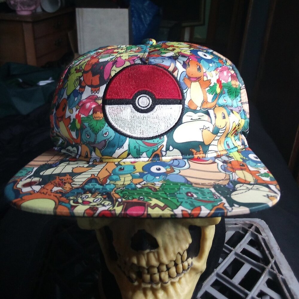 Pokemon Catch 'Em All Snap Back Hat Cap